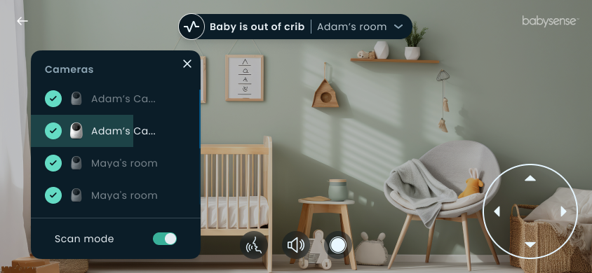 babysense scan mode on