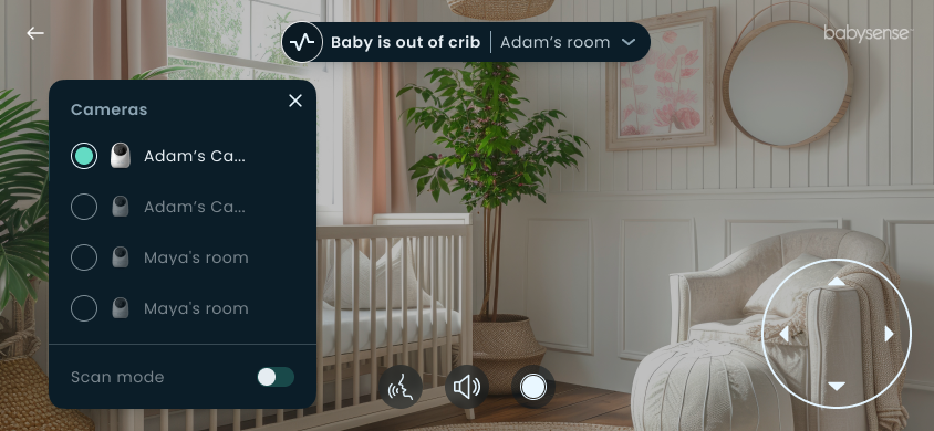 babysense scan mode off