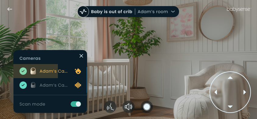 babysense scan mode with detection