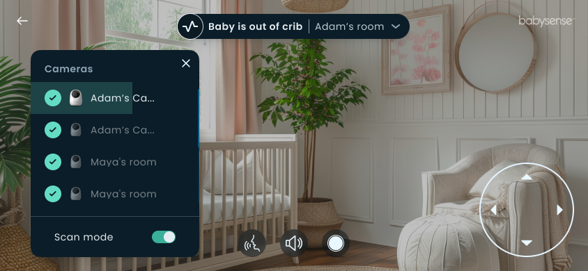babysense scan mode on